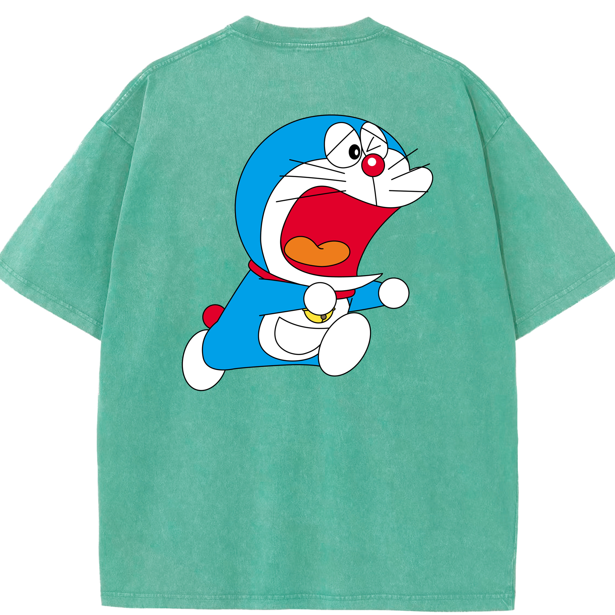 （画像用） ドラえもん Doraemon 綿100% ヴィンテージ風 半袖Tシャツ（背面プリント）